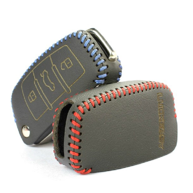 佑易 奥迪q3专用遥控器皮套 a1 a3 q7 r8 tt tts钥匙套遥控保护(黑线