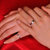 梦克拉Mkela 白18k金钻石对戒 方镜 情侣求婚戒指第4张高清大图