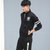 男士运动套装秋季长袖立领运动服跑步服休闲卫衣(浅灰色 L)第3张高清大图