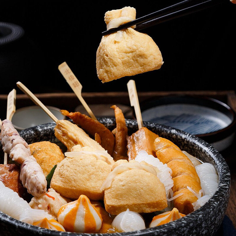 国拓日式关东煮组合400g含汤料包10串牛肉丸甜不辣北极翅燕饺福袋等10