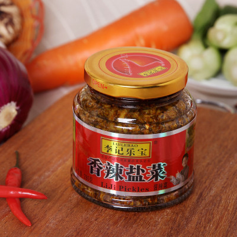 李记乐宝香辣盐菜280g/瓶
