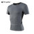 男士PRO紧身运动健身跑步 弹力排汗速干衣服短袖衫T恤tp8011(黑色 M)第4张高清大图