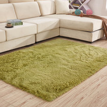 丝毛加厚地毯卧室客厅茶几床边毯(丝毛草绿色 70cmx2米)