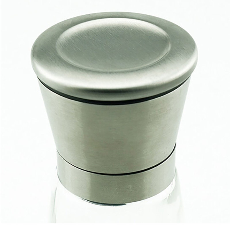 御良材304不锈钢手动研磨罐器胡椒调料研磨器yb304ym1d玻璃瓶身易分辨