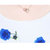 VEGININA 印花修身显瘦中长款雪纺连衣裙 9818(蓝色 3XL)第4张高清大图