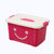 全球龙 蜜蜜花食品级透明收纳箱整理箱塑料盒子有盖大小号手提储物箱1ae(定制定金 41*28.5*22.5cm)第5张高清大图