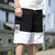 2020夏季新款男士休闲裤子男韩版潮流五分裤黑色短裤男宽松 BKL-K521(白色 XL)第3张高清大图