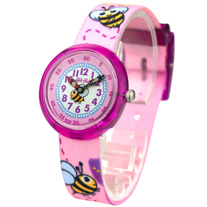 斯沃琪swatch手表2015可爱卡通儿童表蜜密任务zfbnp044