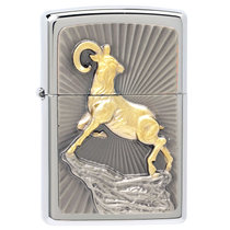 芝宝Zippo打火机 欧版金色零头羊限量纪念 羊羊得意2004680 全球限量500