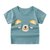 儿童韩版棉质卡通印花短袖家居外穿休闲T恤上衣(130码 萌熊)第4张高清大图