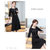MISS LISA韩版时尚高腰中长款连衣裙YWZ8111(黑色 L)第4张高清大图