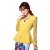 莎莱茜春秋优雅双排一粒扣小西装蕾丝长袖外套XY01318(黄色 L)第3张高清大图