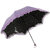 天堂伞 蕾丝波点晴雨伞黑涤彩胶遮阳 迷你三折伞 30022(紫色)第2张高清大图