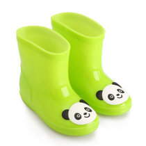 日韩儿童雨鞋糖果色立体卡通环保料学生宝宝幼儿雨靴防滑安全雨具(绿色 25码/内长16cm)
