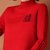 金兔冬季新款女式针织衫半领保暖舒适亲肤毛衣 JX02824202-XL码红 宽松舒适百搭第3张高清大图