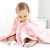 班杰威尔 婴儿浴巾纯棉新生儿宝宝纱布吸水洗澡巾卡通6层毛巾被儿童盖毯(羊驼粉浴巾)第2张高清大图