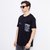 JLS【100%纯棉】2021年夏季新品圆领时尚设计时尚男式T恤M码黑 纯棉舒适第3张高清大图