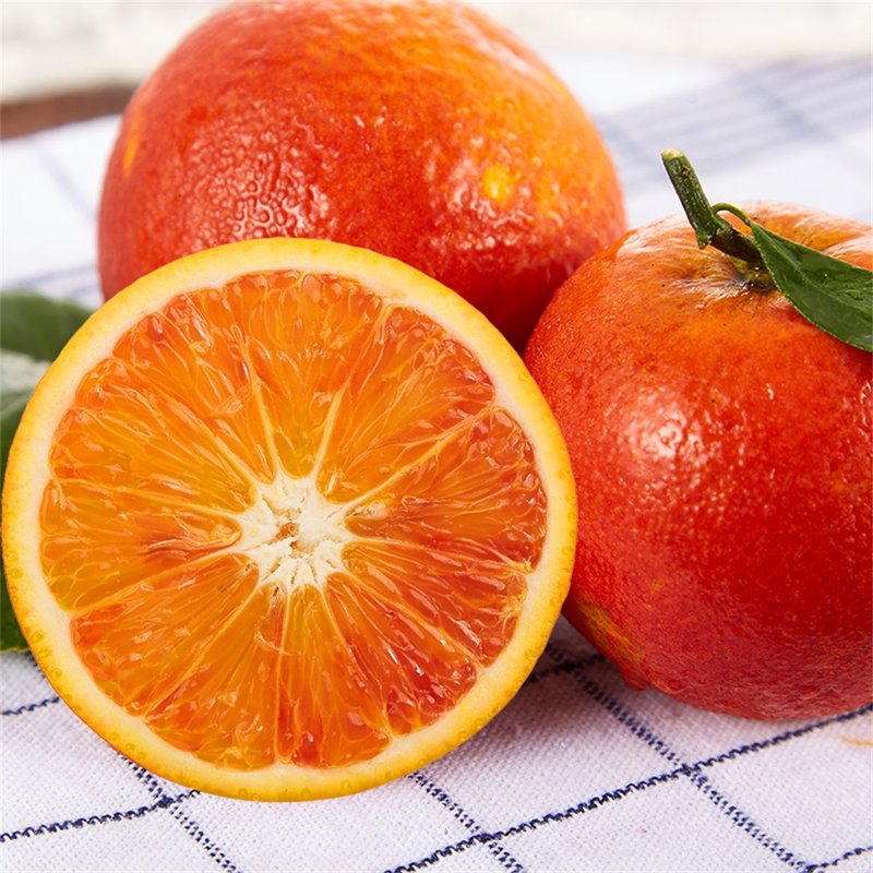 誉福园四川玫瑰血橙塔罗科3斤装6065mm鲜嫩爽口