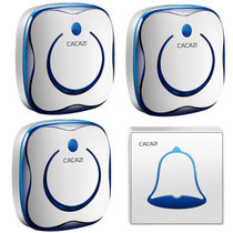 CACAZI卡佳斯 9803 一拖三 大按钮 交流数码远距离遥控 门铃 无线 家用 86型 大板 带夜光 老人呼叫器
