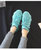 情侣款飞织椰子鞋女2022夏季新款透气休闲跑步鞋火山袜子鞋女(薄荷绿 37)第13张高清大图