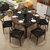 乔林曼兰 餐桌 现代火烧石实木可伸缩餐桌椅组合(无电磁炉 餐桌)第5张高清大图