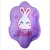 『春笑牌』国标水电分离梅花型毛绒绣花电暖袋/热水袋（紫兔）第3张高清大图