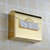 皇姿 浴室防水纸巾盒卫生间 不锈钢厕所纸巾架(B款金色)第2张高清大图