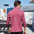 CINESSD 2020秋冬季款青年商务长袖纯棉t恤 男式翻领Polo衫(皮红色 XL)第3张高清大图
