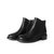 森达2021冬季新款商场同款简约时尚粗跟舒适休闲女短皮靴4AJ01DD1(黑色 34)第6张高清大图