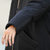 吉普盾新款冬季韩版修身男士中长款羽绒服帅气大衣加厚时尚羽绒衣长款过膝加厚羽绒外套(MS1803黑色 XXXL)第5张高清大图