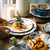 舍里 繁花日式家用陶瓷餐具网红创意碗碟组合套装饭碗汤碗菜盘子(10.4寸花边平盘 默认版本)第2张高清大图