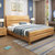 金屋藏娇床 实木床 现代中式双人床1.8米木质大床 卧室家具婚床 1.5米框架床(榉木色 1.2米单床+床头柜*1+护脊床垫)第2张高清大图