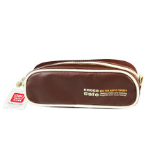 得力(deli)笔袋95018 文具袋铅笔盒大容量笔袋(巧克力色)