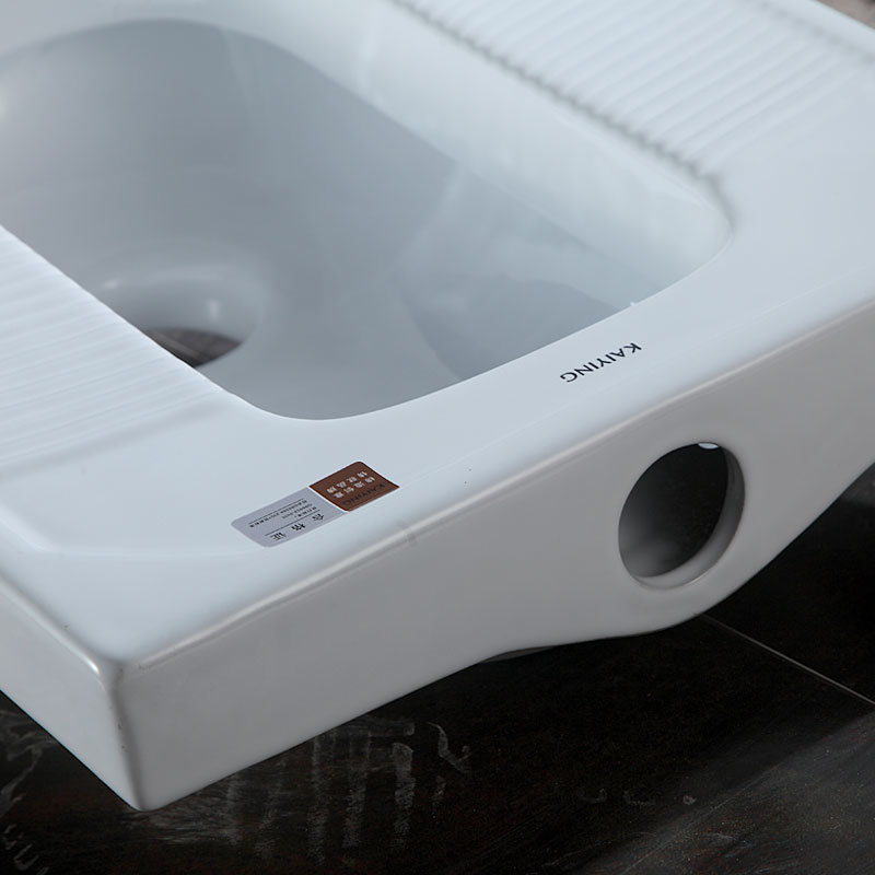 凯鹰陶瓷蹲便器蹲厕蹲坑不带弯管后进前出ky8711