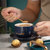 欧式咖啡杯套装精致小奢华客厅轻奢水杯陶瓷家用下午茶具咖啡器具(描线蓝咖啡杯+勺碟（黑棉礼盒） 默认版本)第3张高清大图