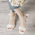 CaldiceKris （中国CK）绑带一字带珍珠高跟鞋女CK-X208(杏色 36)第4张高清大图