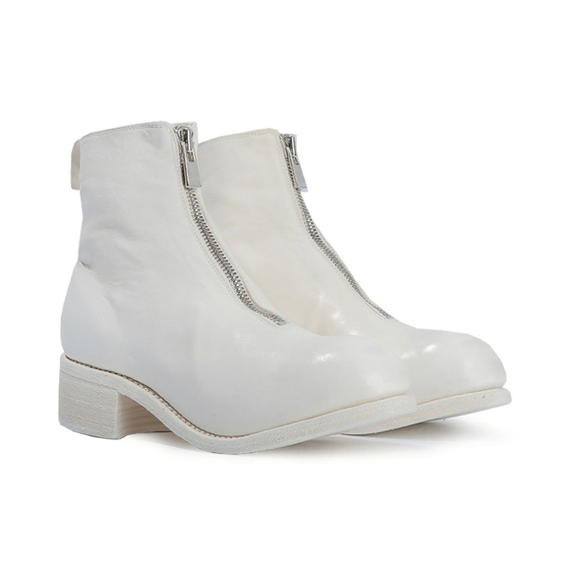 guidi白色女士中筒靴pl1softhorsefgco00t365白时尚百搭