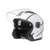 新款电动车头盔冬季保暖头盔骑行双镜片防护帽(白色 成人)第4张高清大图