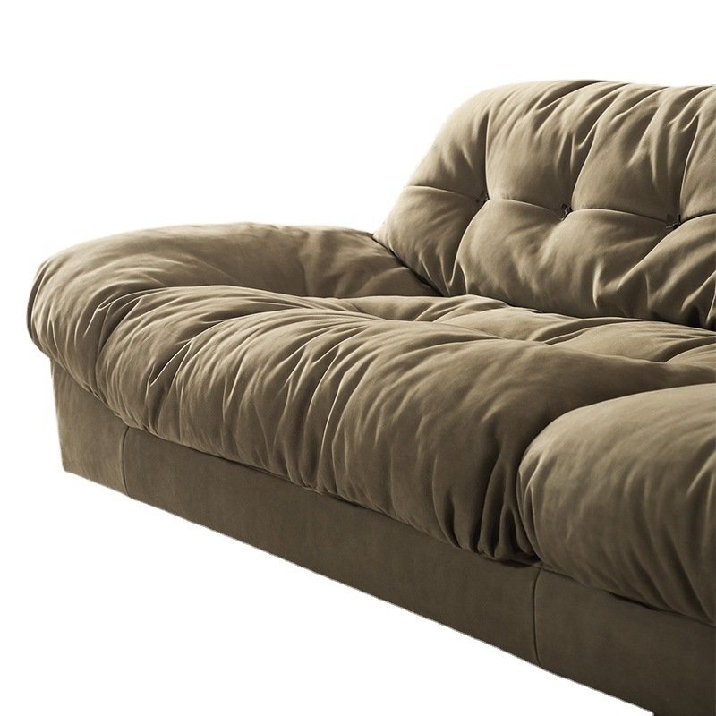 意式极简云朵磨砂布艺简约现代时尚客厅羽绒丝绵柔软沙发24001050750