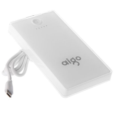 爱国者（aigo）E5000充电宝移动电源（白色）（5000mAh）
