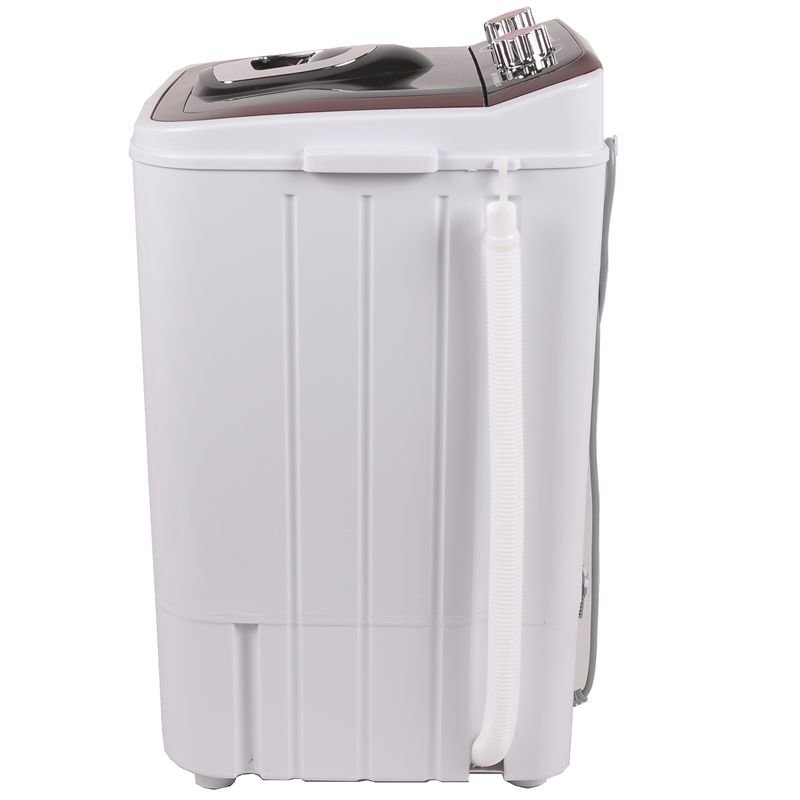 6kg单桶带甩干脱水洗脱一体大容量迷你洗衣机(红色)