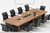 云艳员工板式大型长条会议桌长桌办公桌YY-LH081简约现代培训长条桌椅组合加厚款4.0米会议桌+14把椅第3张高清大图