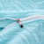 欧佩丹家纺韩版ins网红梨花粉色球球水洗棉四件套简约纯色夏季1.8米床单被套(深水绿)第3张高清大图