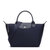 Longchamp女士帆布配皮手提包1512598-006蓝色 时尚百搭第7张高清大图