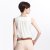 菲特丽 包邮2013夏季新款欧美V领修身无袖T恤职业女上衣323004(白色 M)第3张高清大图