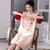 ZHF筑恒丰  纯棉 圆领短袖睡裙B-YJK8525(粉红色 M)第2张高清大图