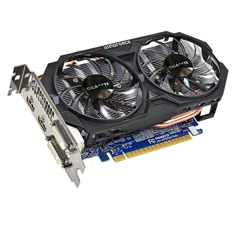 技嘉(gigabyte) gv-n75toc-2gi gtx750ti 1033mhz-1111mhz/5400mhz