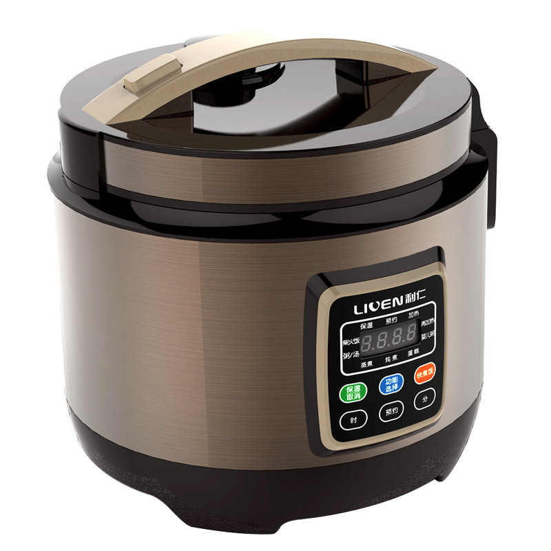 利仁(liven) fg-d740 4升 黑晶内胆 电饭煲 24小时预约 咖啡金