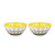 意大利 guzzini 进口创意小吃碗家用水果碗甜品碗沙拉碗多彩碗 二件套 小号 国美厨空间(黄色)第2张高清大图