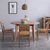 吉木多 北欧实木餐桌现代简约白橡木饭桌圆桌桌椅组合餐厅家具(原木色 一桌四椅)第3张高清大图